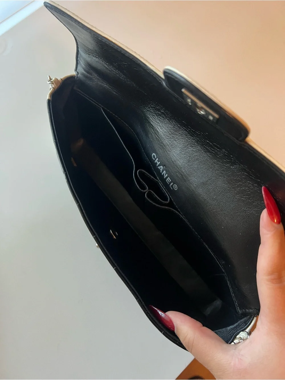 CHANEL east west chocolate bar bag
